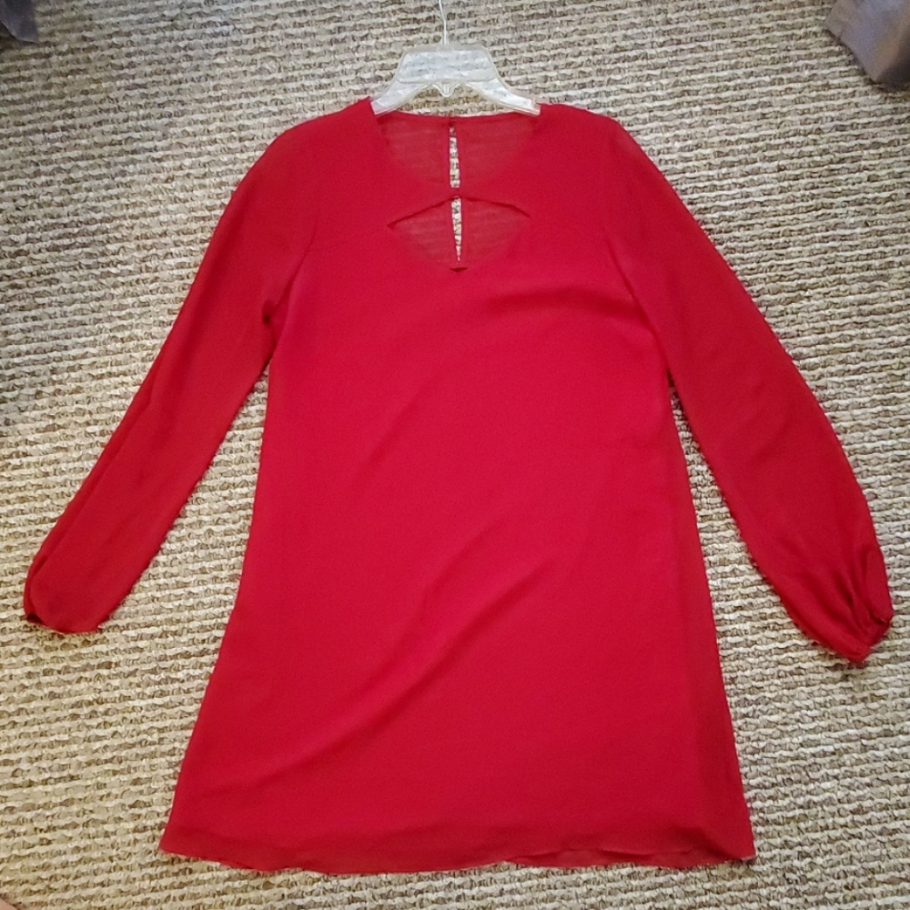Red, holiday dress